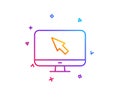 Computer or Monitor icon. Mouse cursor sign. Vector Royalty Free Stock Photo