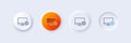 Computer or Monitor icon. Service Cogwheel sign. Line icons. Vector