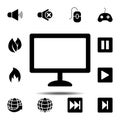 computer monitor icon. Simple glyph vector element of web, minimalistic icons set for UI and UX, website or mobile application Royalty Free Stock Photo
