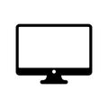 Computer monitor icon. Vector desktop computer icon, TV vector icon. Royalty Free Stock Photo