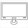 The computer monitor icon, Vector symbol illustration Royalty Free Stock Photo