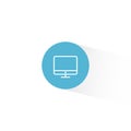 Computer Monitor Icon Vector in Trendy Flat Style. PC Screen Symbol Illustration Royalty Free Stock Photo