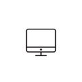 Computer Monitor Icon Vector in Trendy Outline Style. PC Screen Symbol Illustration - Editable Stroke Royalty Free Stock Photo