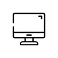 monitor vector icon. Desktop monitor icon simple design. Vector illustration style