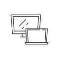 Computer monitor line icon concept. Computer monitor vector linear illustration, symbol, sign Royalty Free Stock Photo