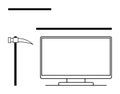 Computer monitor and mining pickaxe representing digital mining and technology concepts Royalty Free Stock Photo