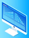 Computer Monitor with Presented Visualized Data