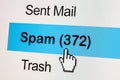 Spam email concept