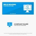 Computer, Monitor, Shirt, Graph SOlid Icon Website Banner and Business Logo Template