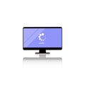 Computer monitor update icon. Software upgrade computer. Loading concept data simple design on an isolated background. EPS 10 Royalty Free Stock Photo