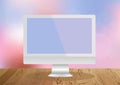 Computer monitor workplace Royalty Free Stock Photo