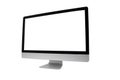 Computer monitors with blank white screen Isolated on white back