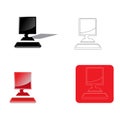 Computer monitors different icons