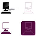 Computer monitors different icons