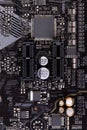 Computer mother board close-up Royalty Free Stock Photo