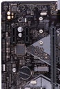 Computer mother board close-up Royalty Free Stock Photo