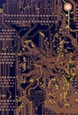 Computer motherboard - circuits Royalty Free Stock Photo