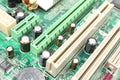 Computer motherboard closeup Royalty Free Stock Photo