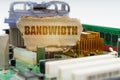 On the computer motherboard there is a cardboard with the inscription - Bandwidth