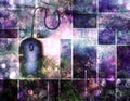 Computer mouse on abstract background Royalty Free Stock Photo