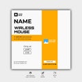 Computer Mouse Banner, Computer Mouse Design, Mouse poster for social media Royalty Free Stock Photo