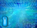 Computer Mouse and Binary Royalty Free Stock Photo