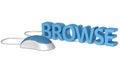 Computer mouse with browse word Royalty Free Stock Photo