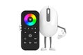Computer Mouse Cartoon Person Character Mascot with Infrared Remote Lighting Control for RGB Led Lamp or RGB Strip. 3d Rendering
