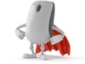 Computer mouse character with hero cape Royalty Free Stock Photo