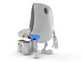 Computer mouse character with paint brush Royalty Free Stock Photo