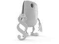 Computer mouse character with paragraph symbol Royalty Free Stock Photo