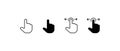 Computer mouse click cursor black arrow icons set. Cursor icon. Vector illustration. Mouse click cursor collection Royalty Free Stock Photo