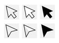 Computer Mouse Click Cursor Icon. Mouse Click Pointer Cursor Arrow on Transparent Background. Royalty Free Stock Photo