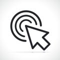 Computer mouse click cursor icon Royalty Free Stock Photo