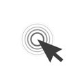 Computer mouse click cursor. Vector illustration Royalty Free Stock Photo