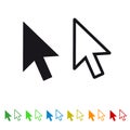 Computer Mouse Click Pointer Arrow - Flat Icon For Apps And Websites