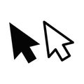 Computer mouse click pointer cursor arrow flat icon for apps and Royalty Free Stock Photo