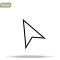 Computer mouse click pointer cursor arrow flat vector icon for apps and websites Royalty Free Stock Photo