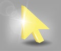 Computer mouse click pointer cursor arrow icon. Royalty Free Stock Photo