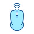 Computer Mouse Color Line Icon. PC Wireless Tool Linear Pictogram. Cursor Pointer Scroll, Click Outline Symbol. Wireless Royalty Free Stock Photo