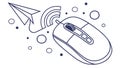 Computer Mouse and Cursor, Digital Navigation, vector design Generative AI Royalty Free Stock Photo