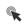 Computer mouse cursor icon in flat style. Arrow cursor vector il Royalty Free Stock Photo