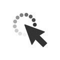 Computer mouse cursor icon in flat style. Arrow cursor vector il Royalty Free Stock Photo