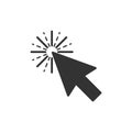 Computer mouse cursor icon in flat style. Arrow cursor vector il Royalty Free Stock Photo