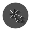 Computer mouse cursor icon in flat style. Arrow cursor vector il Royalty Free Stock Photo