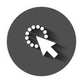 Computer mouse cursor icon in flat style. Arrow cursor vector il Royalty Free Stock Photo