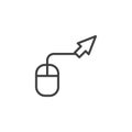 Computer mouse cursor line icon Royalty Free Stock Photo