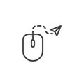 Computer mouse cursor line icon Royalty Free Stock Photo