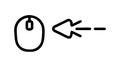 Computer Mouse with Cursor Pointer Outline Vector Icon, vector design Generative AI Royalty Free Stock Photo