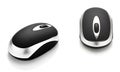 Computer mouse Devices reflected white background Royalty Free Stock Photo